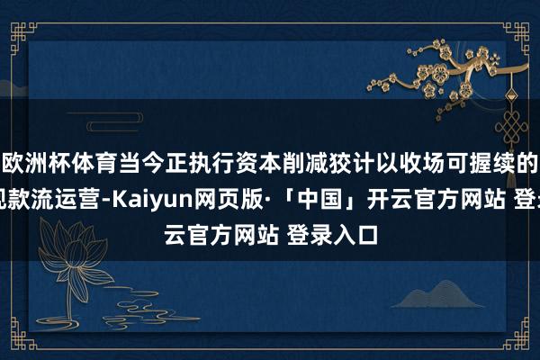 欧洲杯体育当今正执行资本削减狡计以收场可握续的正向现款流运营-Kaiyun网页版·「中国」开云官方网站 登录入口