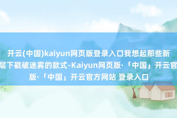 开云(中国)kaiyun网页版登录入口我想起那些新闻片里飞机在云层下戳破迷雾的款式-Kaiyun网页版·「中国」开云官方网站 登录入口