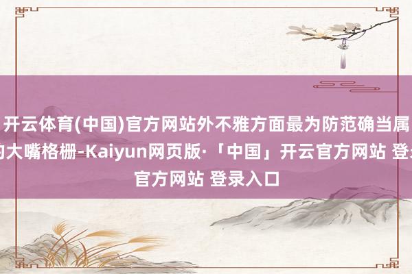 开云体育(中国)官方网站外不雅方面最为防范确当属夸张的大嘴格栅-Kaiyun网页版·「中国」开云官方网站 登录入口